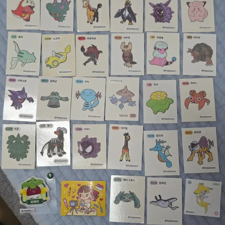 [BUNJANG] Pokemon Card Sticker Assortment / [10개 5000원] 포켓몬 카드 띠부씰 포켓몬스터 띠부실 여러개 판매해요.
