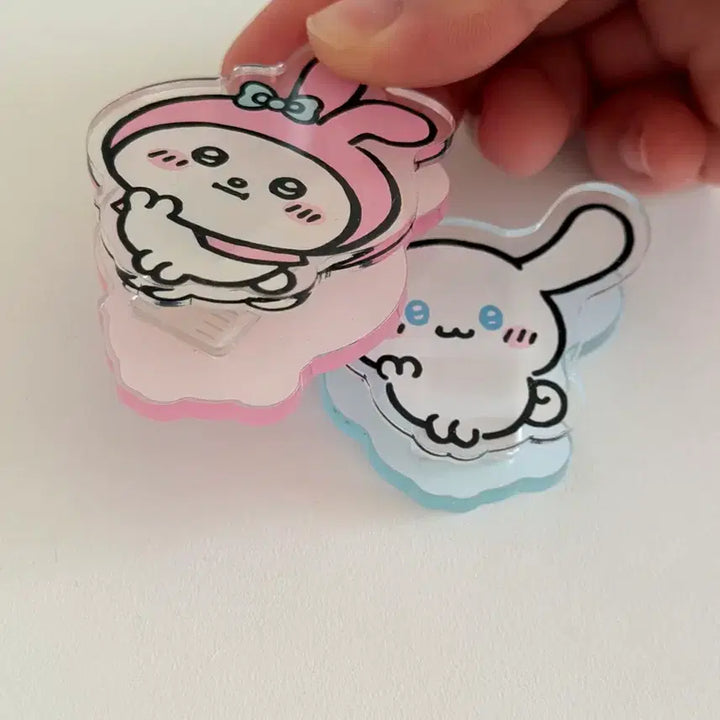 [BUNJANG] Sanrio x Chiikawa Hachiware Collaboration Clip Set / 먼작귀 산리오 콜라보 집게 치이카와 하치와레 세트판매