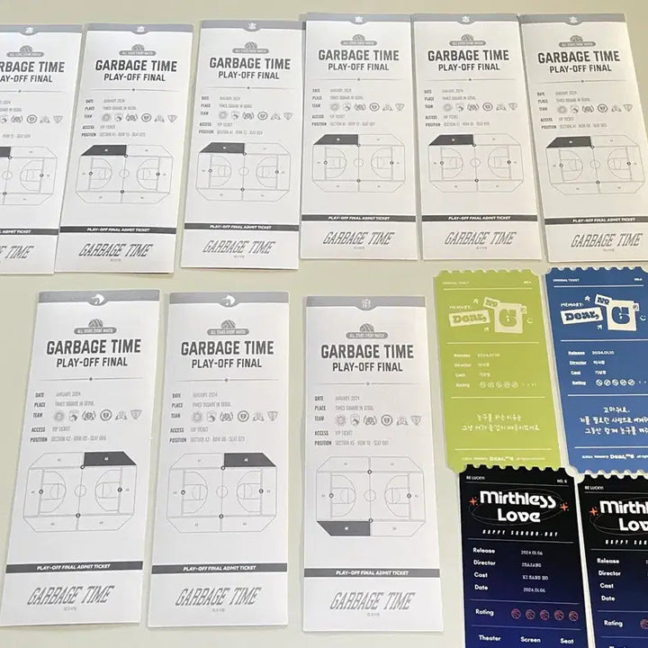 [BUNJANG] Garbage Time Player Ticket Bundle Set / 가비지타임 선수 티켓 일괄 판매