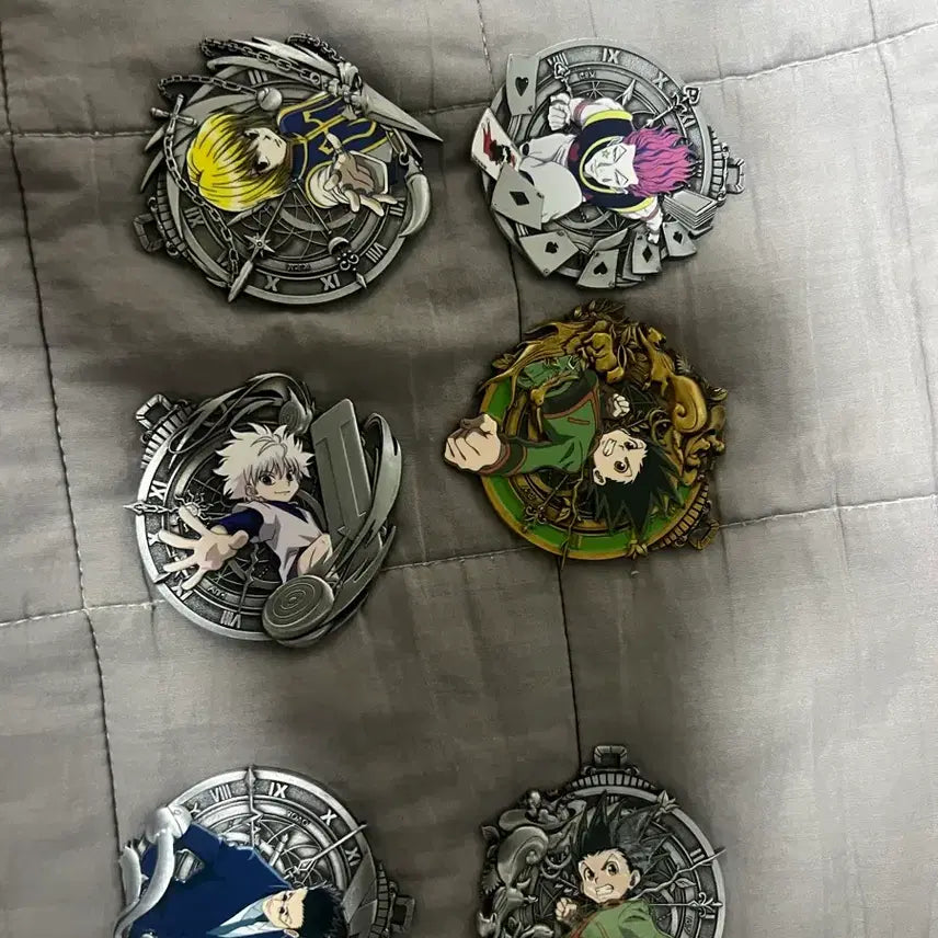 [BUNJANG] Hunter x Hunter Metal Coin Badge Set / 헌터헌터 메탈코인 뱃지 헌터헌터 굿즈