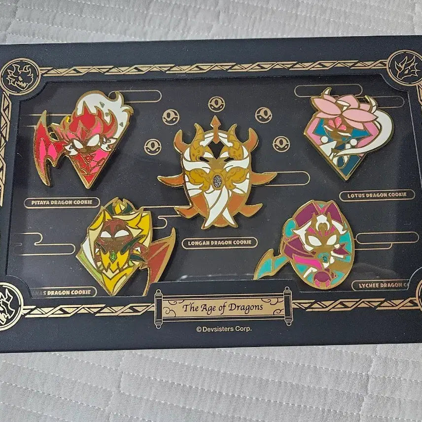 [BUNJANG] Cookie Run Dragon People Pin Badge Set / 쿠키런 용족 핀뱃지 세트