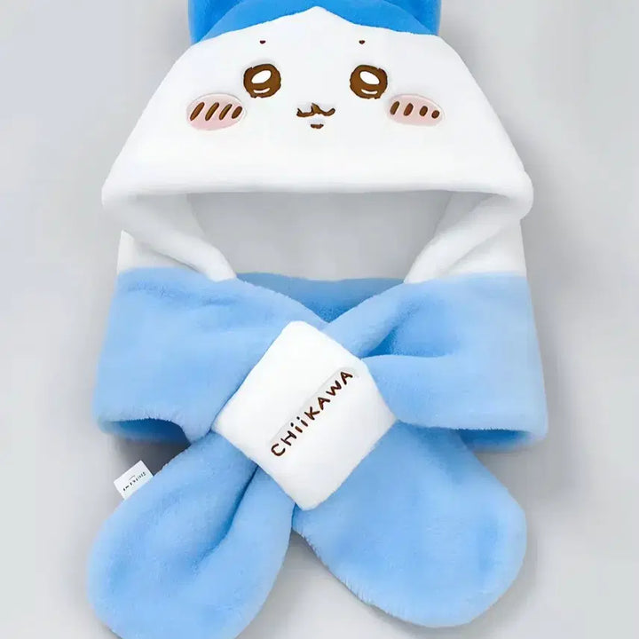 [BUNJANG] Chiikawa Hachiware Official Hooded Muffler New / 치이카와 하치와레 정품 후드머플러 목도리 새상품