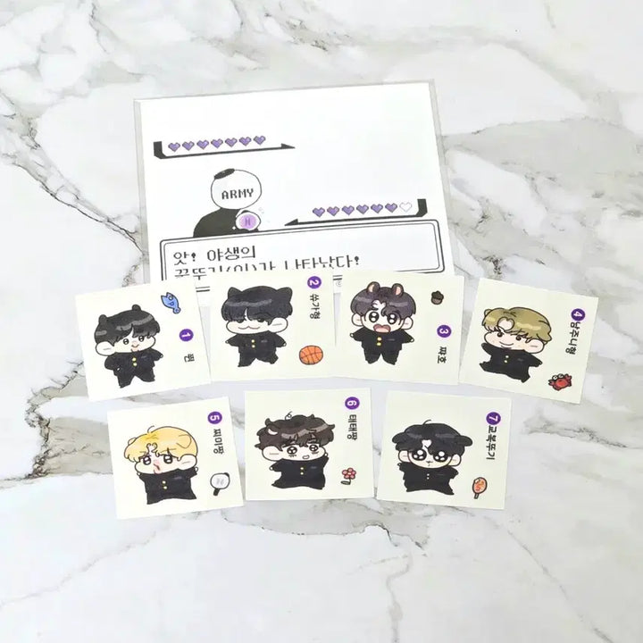 [BUNJANG] BTS Jungkook "Kkukkugi" Sticker Collection Bundle Set / BTS 방탄 꾹뚜기 깍뚜기소년단 띠부씰 드볼 양도 꾹뚜기 띠부씰