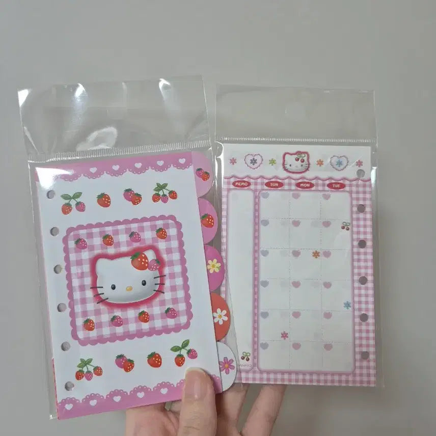 [BUNJANG] Sanrio Hello Kitty Binder with 4 types of Inserts / 산리오 문방구 헬로키티 키티 바인더 속지
