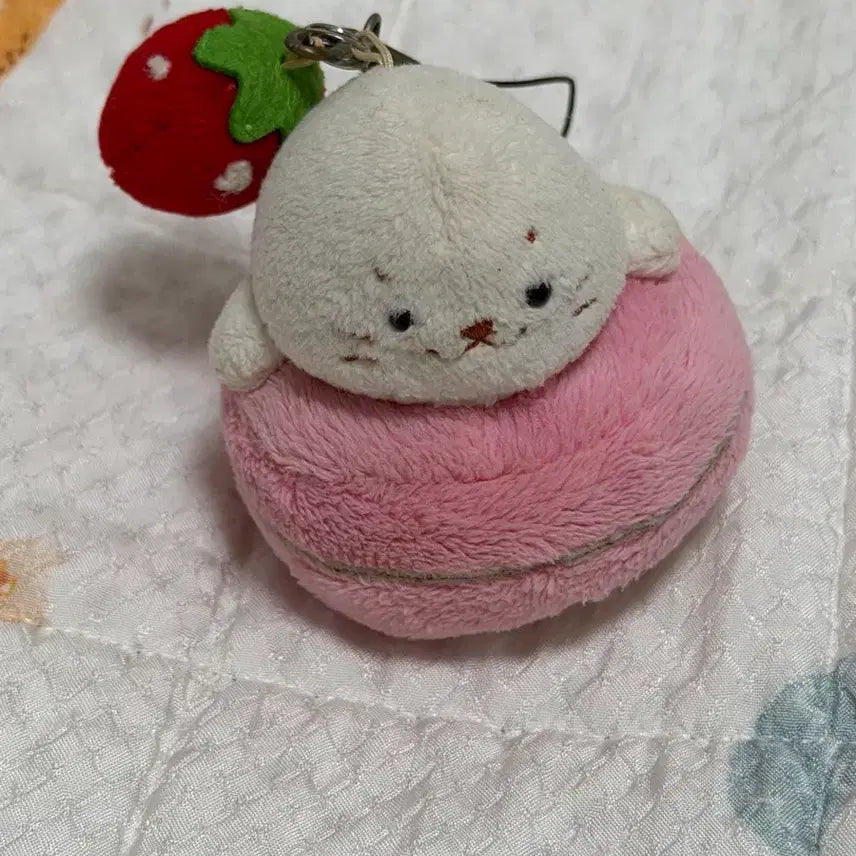 [BUNJANG] Classic Shirotan Strawberry Macaron Plush / 고전 시로탄 딸기마카롱
