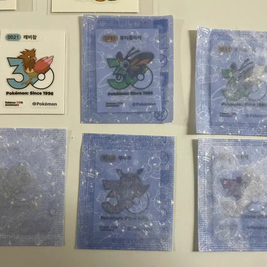 [BUNJANG] Pokemon 30th Anniversary Logo Seal 6-Piece Bundle Set / 포켓몬30주년 로고씰 6종일괄