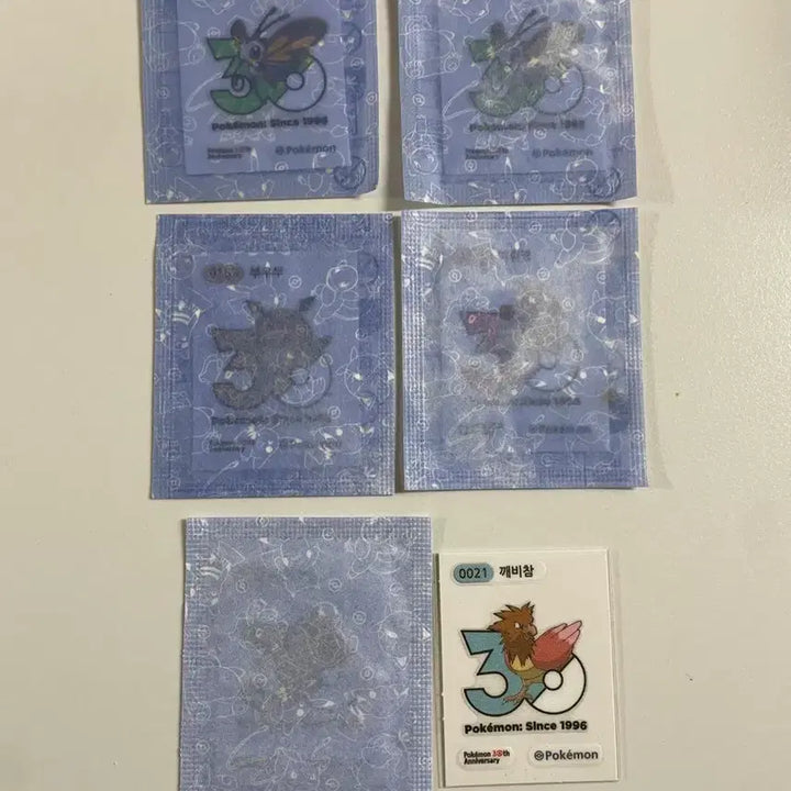 [BUNJANG] Pokemon 30th Anniversary Logo Seal 6-Piece Bundle Set / 포켓몬30주년 로고씰 6종일괄
