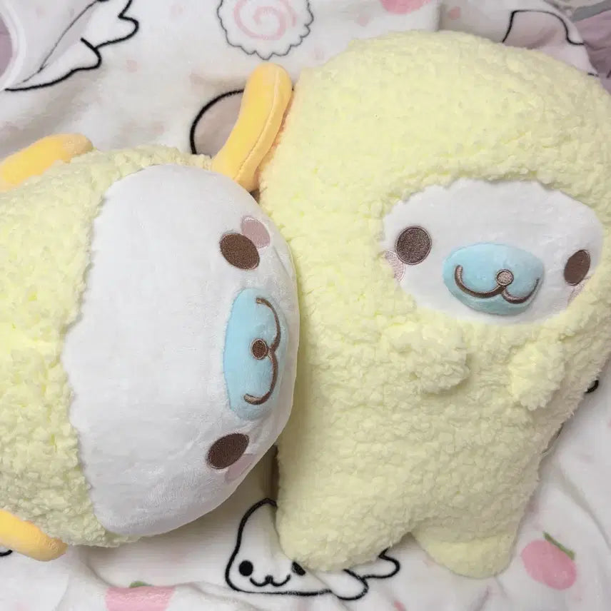 [BUNJANG] Large Mamegoma Yellow Bundle Set / (최저가)대형 일괄 양 마메고마 노랑 뽀글이