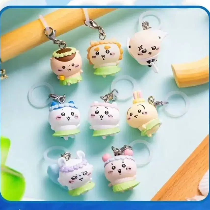 [BUNJANG] Chiikawa 8-Piece Full Set Charm Markers / 치이카와 특전 참마커 메지루시 8종 풀세트