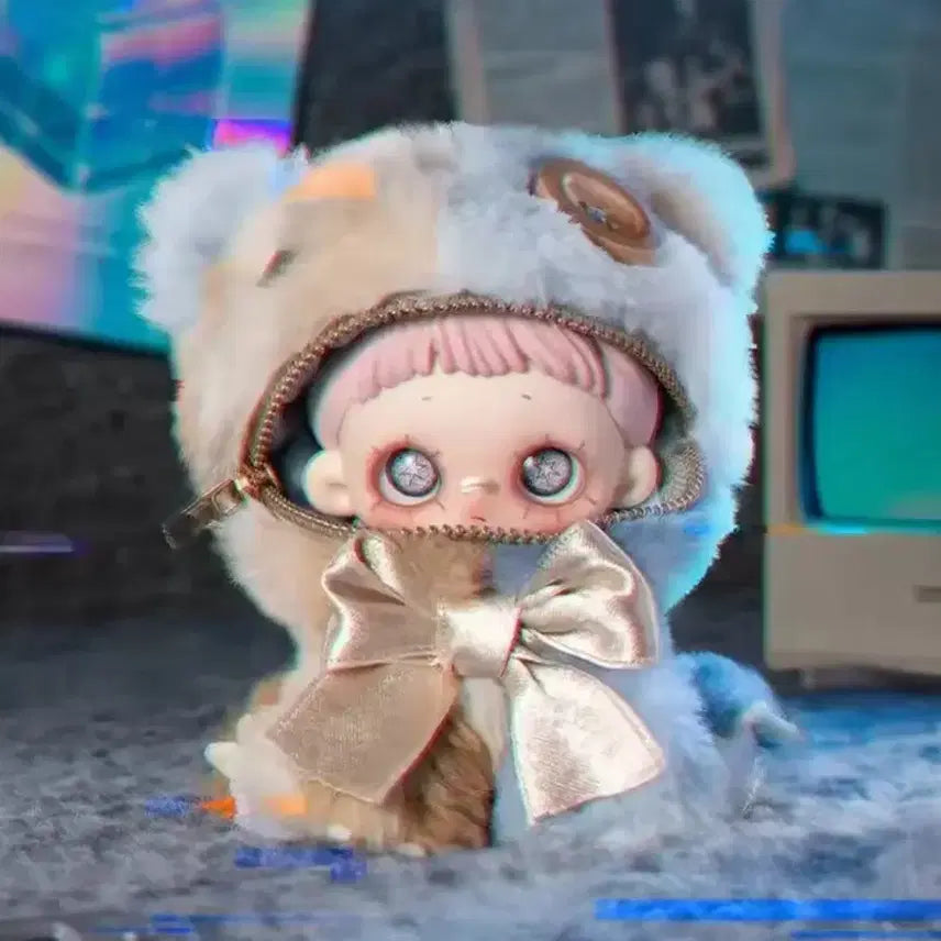 [BUNJANG] MeiMei Chubby Bear Zipper Bear Sky Plush / 메이메이 먹보곰 지퍼곰 하늘