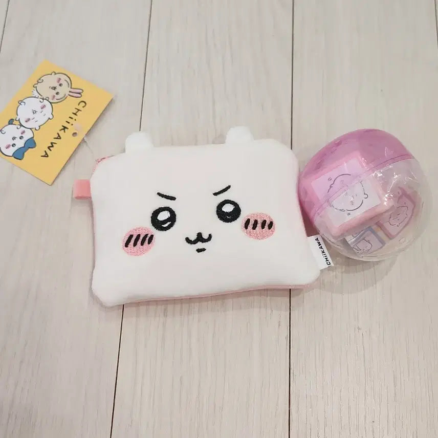 [BUNJANG] Chiikawa Mini Pouch &amp; Double Stamp Set / 치이카와 뉴 미니 파우치, 더블스탬프 SET