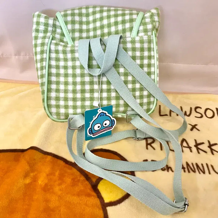 [BUNJANG] Sanrio Hangyodon Plaid Backpack / (새상품) 산리오 한교동 체크 백팩 / 가방
