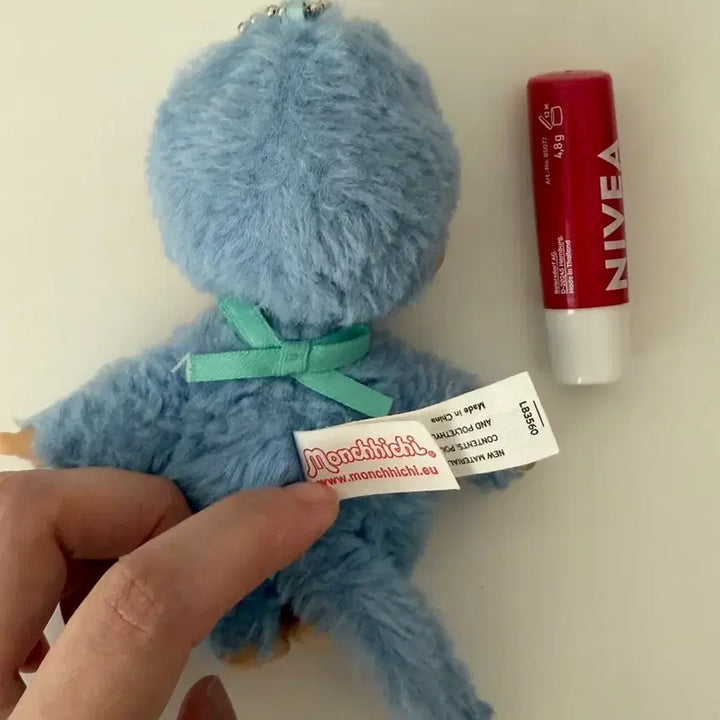 [BUNJANG] Monchhichi Colors Blue Doll Keyring / 몬치치 컬러즈 블루 인형 키링