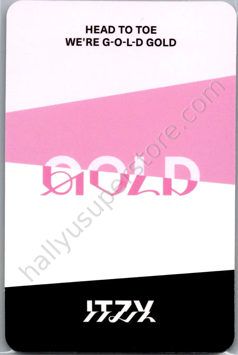 ITZY - Ryujin - GOLD album photocard standard version