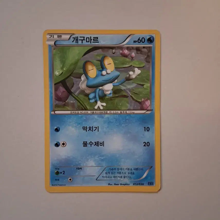 [BUNJANG] Pokemon Card - 2014 Mudkip / 포켓몬 카드  2014년 개구마르