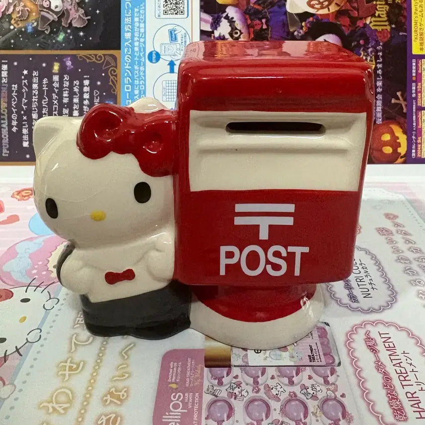 [BUNJANG] Vintage Hello Kitty Mailbox Piggy Bank / 고전 키티 포스트 저금통-12년도 고전제품