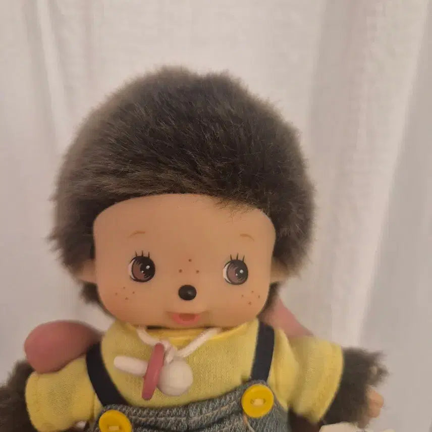[BUNJANG] Baby Monchhichi Denim Overalls Doll / 데님 멜빵 베비치치 몬치치