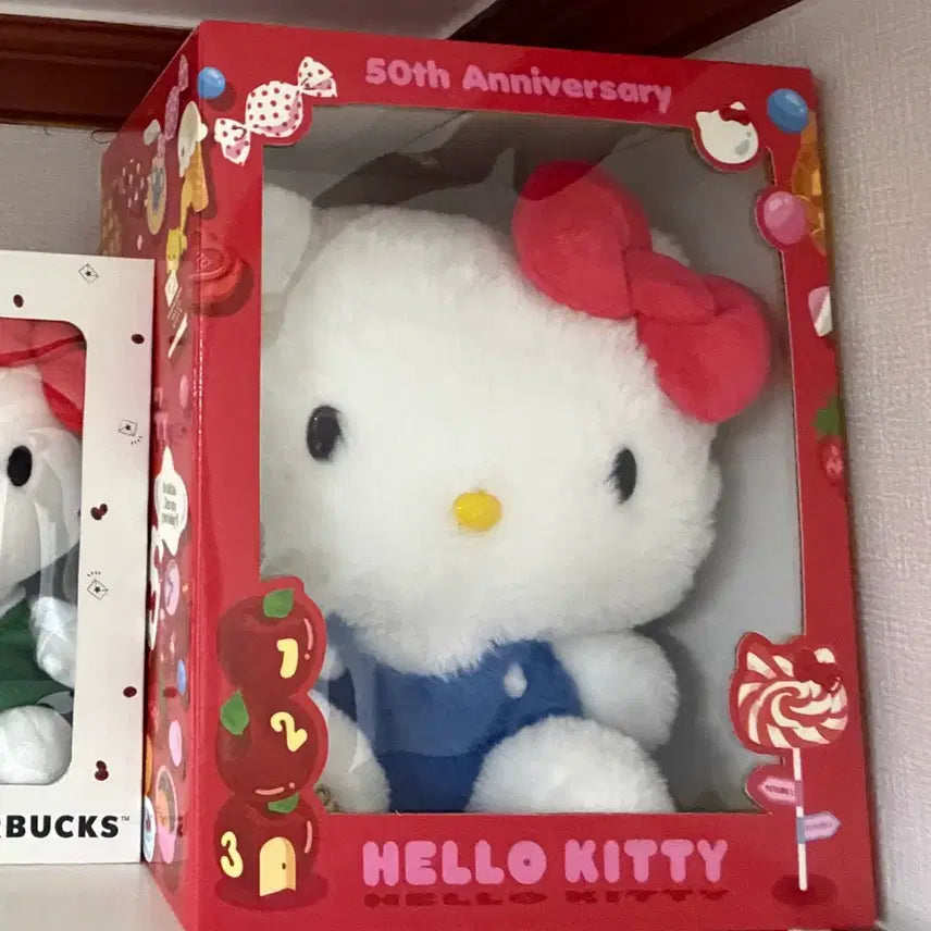 [BUNJANG] Hello Kitty 50th Anniversary Plush Doll - Medium Size / 헬로키티 50주년 인형 양도합니다