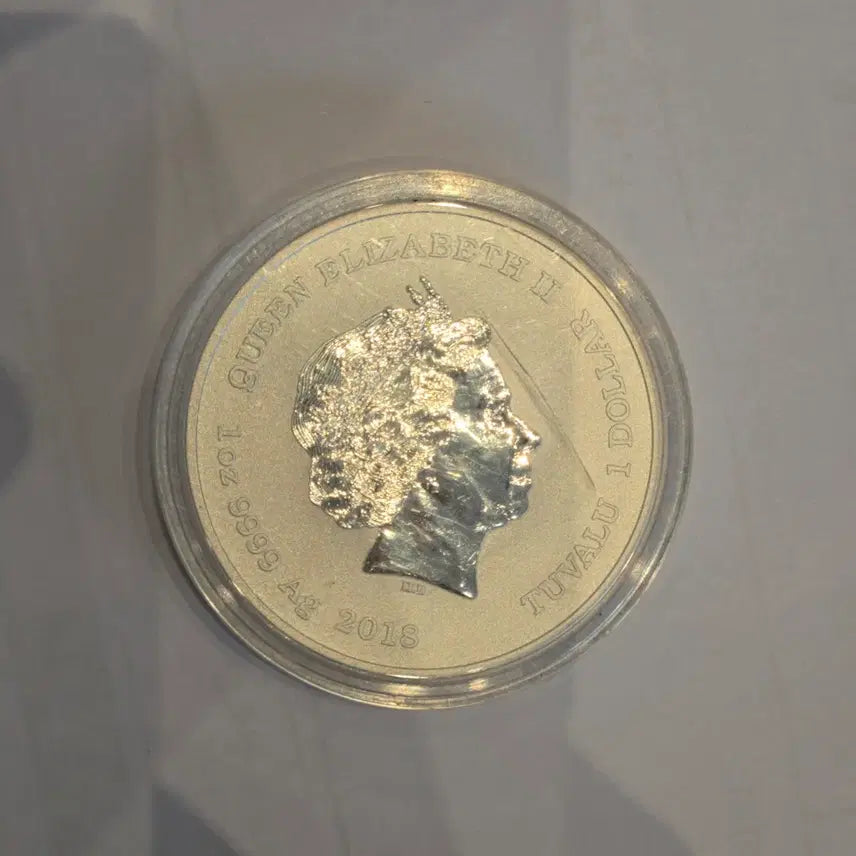 [BUNJANG] 2018 Tuvalu Marvel Iron Man 1 oz Pure Silver Coin (Perth Mint) / 마블 아이언맨 1온스 순은 은화 2018 투발루 (퍼스민트, 케이스 보관)