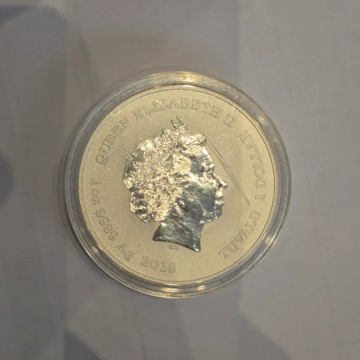 [BUNJANG] 2018 Tuvalu Marvel Iron Man 1 oz Pure Silver Coin (Perth Mint) / 마블 아이언맨 1온스 순은 은화 2018 투발루 (퍼스민트, 케이스 보관)