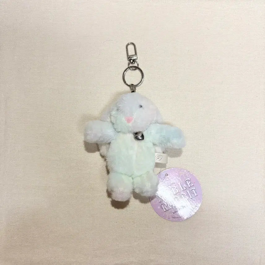 [BUNJANG] Rainbow Rabbit Keyring Plush Doll / 무지개 토끼 키링 인형
