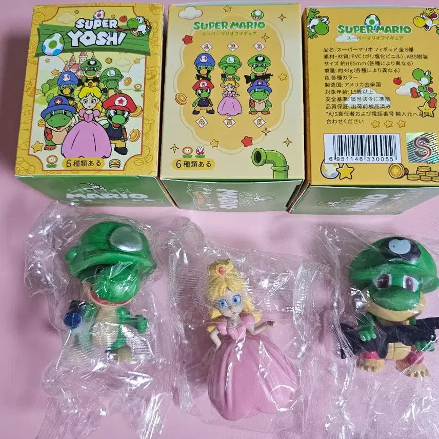 [BUNJANG] Super Mario Yoshi Peach Figure 3-Set Bundle / 슈퍼마리오 요시 피치 피규어 3종 세트 일괄가격