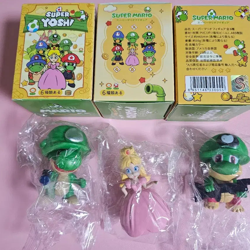 [BUNJANG] Super Mario Yoshi Peach Figure 3-Set Bundle / 슈퍼마리오 요시 피치 피규어 3종 세트 일괄가격