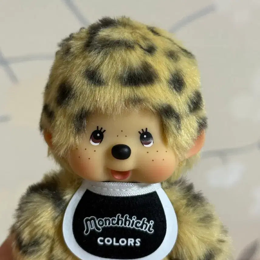 [BUNJANG] Monchhichi Colors Leopard Print Keychain / 몬치치 컬러즈 호피 키링