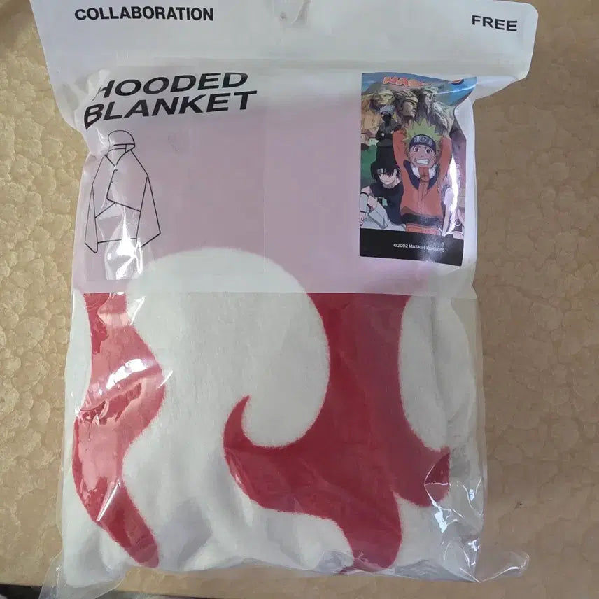 [BUNJANG] Naruto Hokage Hooded Blanket / 나루토 호카게 후드 담요