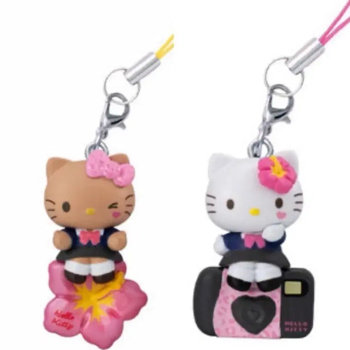 [BUNJANG] Sanrio Heisei Gal Tanning Kitty &amp; Kitty Keychain Bundle Set / 일괄)산리오 가챠 헤이세이 갸루 키링 태닝키티&amp;키티