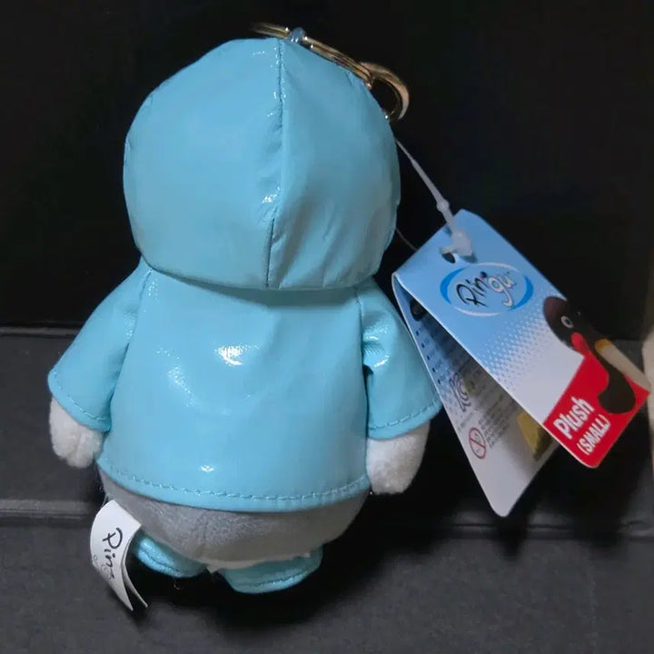 [BUNJANG] Pingoo Pingu Raincoat Pouch Charm Doll Keychain / 핑가 우비 가방고리 인형 키링 (핑구)