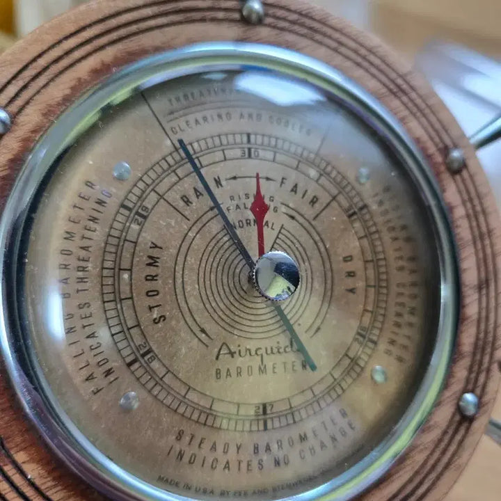 [BUNJANG] Vintage Antique Ship Steering Wheel Anemometer Barometer / 빈티지 엔틱 선박 조타륜 모양 아네로이드 기압계