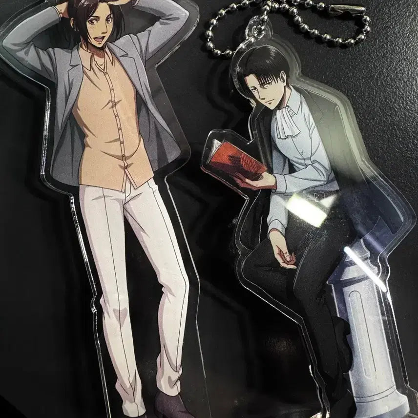 [BUNJANG] Levi &amp; Hange Acrylic Stand Bundle Set / 리바이 한지 아크릴 일괄