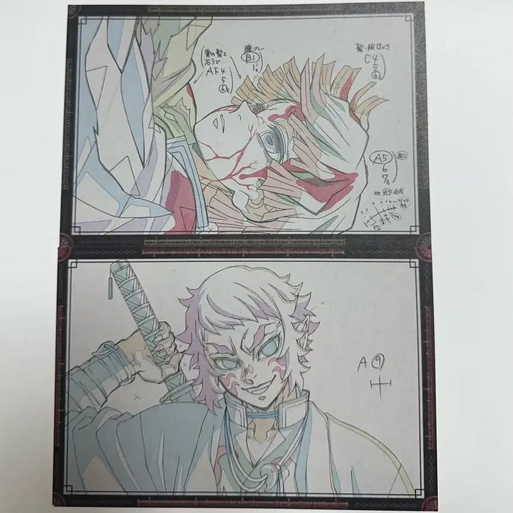 [BUNJANG] Demon Slayer Zenitsu &amp; Kaigaku Ufotable Original Drawing Postcard Set (2 Types) / 귀멸의칼날 젠이츠, 카이가쿠 유포테이블 원화 엽서 2종 일괄