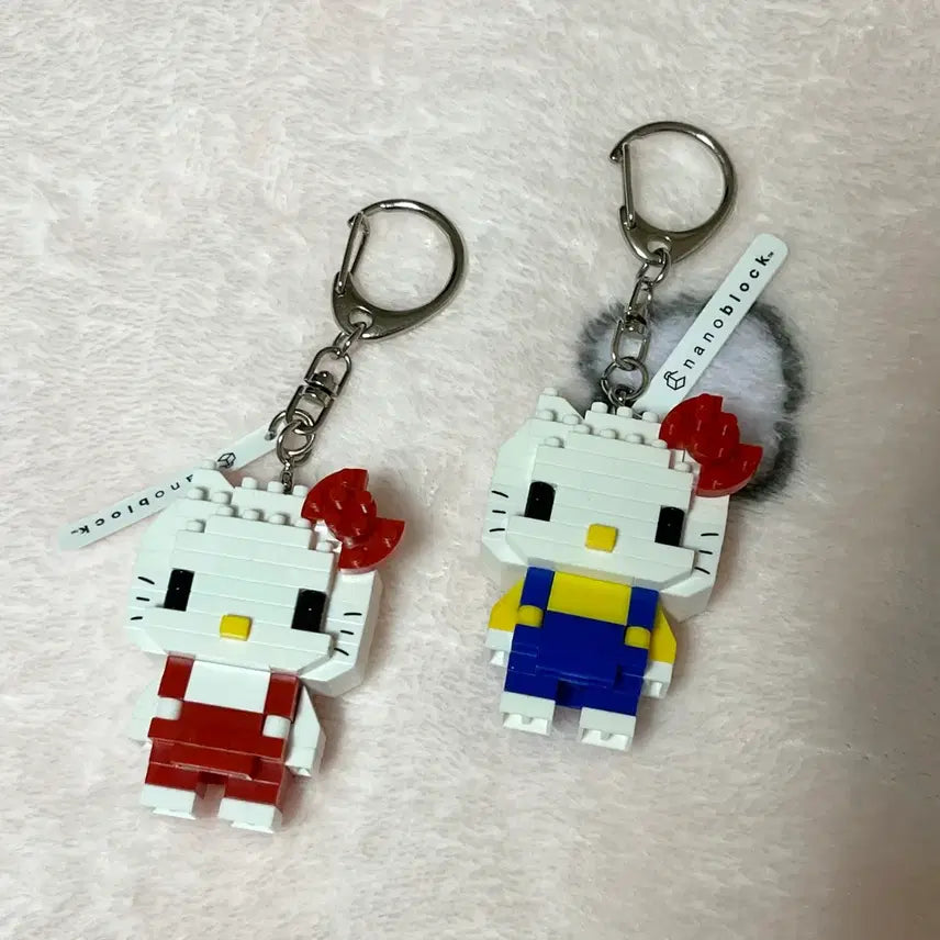 [BUNJANG] Sanrio Bandai Nanoblock Figure Kitty Keychain Bundle Set / 일괄)산리오 반다이 나노블럭 피규어 키티 키링 n-fig