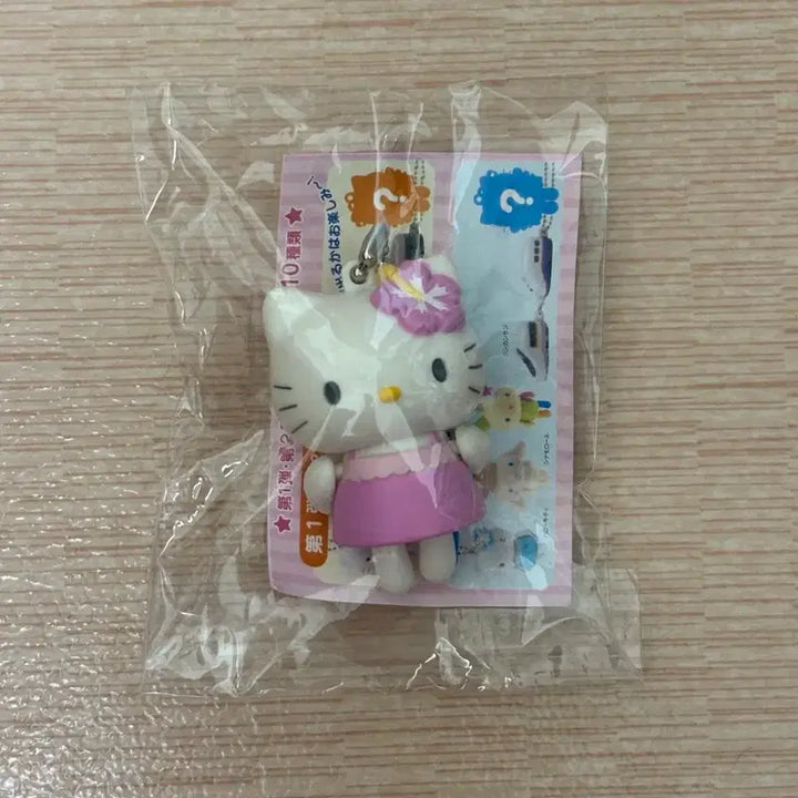 [BUNJANG] Hello Kitty Heisei Era Flower Dangle Figurine Charm Strap / (오늘만할인)산리오 고전 레트로 헤이세이 카오하나 히비스커스 꽃 헬로키티 키티 달랑이 피규어 키링 스트랩 가챠 메지루시