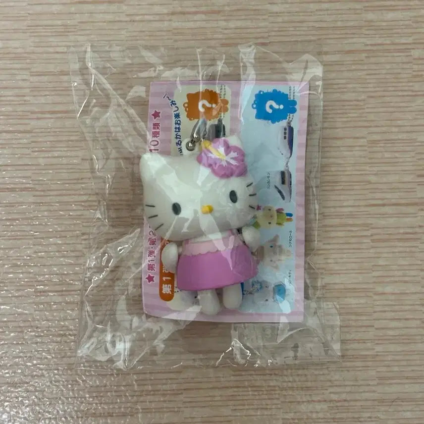 [BUNJANG] Hello Kitty Heisei Era Flower Dangle Figurine Charm Strap / (오늘만할인)산리오 고전 레트로 헤이세이 카오하나 히비스커스 꽃 헬로키티 키티 달랑이 피규어 키링 스트랩 가챠 메지루시