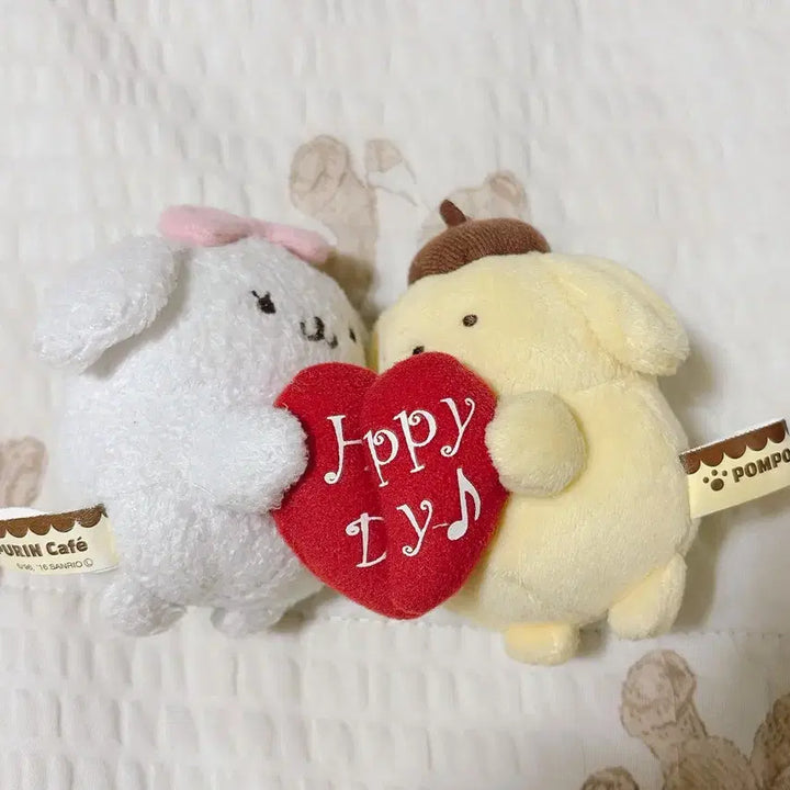 [BUNJANG] Pompompurin Macaron Heart Couple Mascot Doll Set / 폼폼푸린 마카롱 하트커플 마스코트 인형 세트