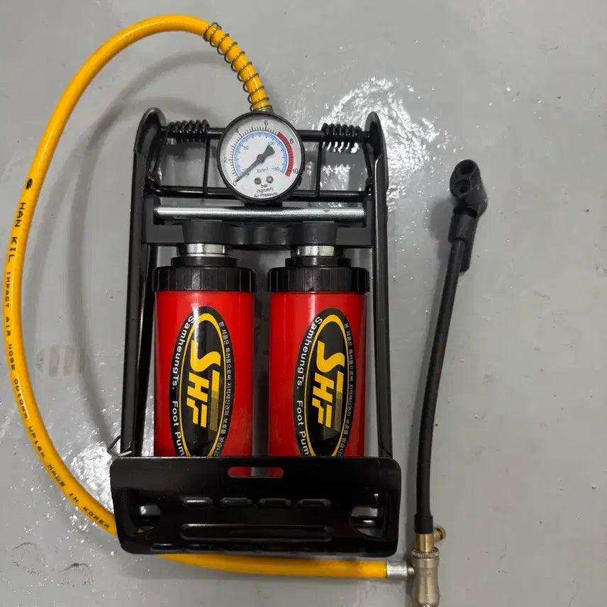 [BUNJANG] SHF Foot Pump with Tire Gauge / SHF 발 펌프 타이어 게이지 포함