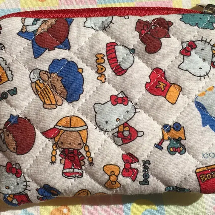 [BUNJANG] Handmade Pouch Wallet with Classic Sanrio Pattern / 고전 산리오 패턴 핸드메이드 지갑 파우치