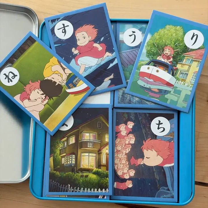 [BUNJANG] Studio Ghibli Ponyo Classic Tin Case Card Set / 지브리 고전 벼랑위의포뇨 카드 틴케이스 세트