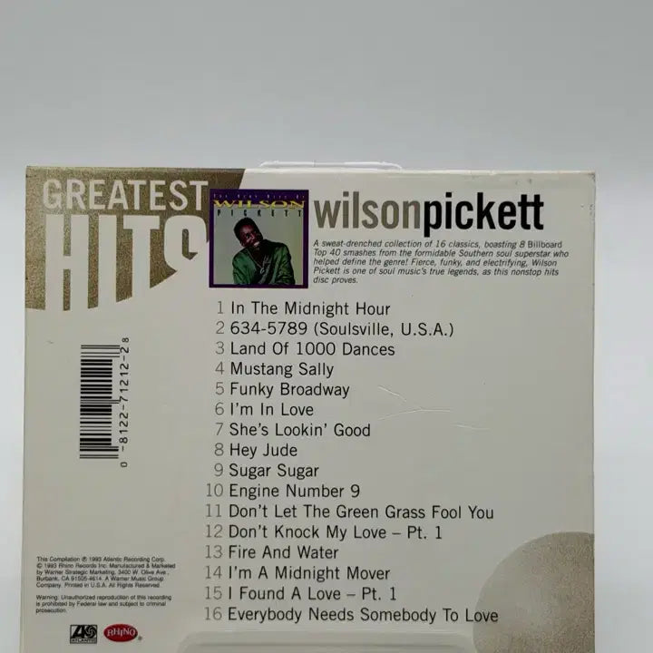 [BUNJANG] Wilson Pickett Greatest Hits CD / [CD] Wilson Pickett 윌슨피켓 -  Wilson Pickett Greatest Hits