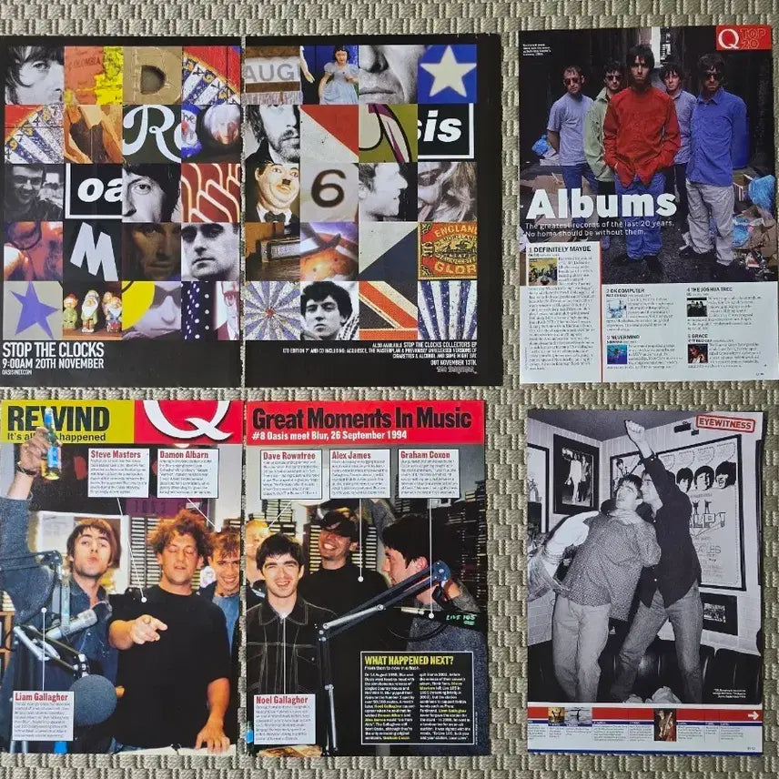 [BUNJANG] Oasis Magazine Scrap Poster Set (6 Sheets) / 포스터 oasis 오아시스 매거진 스크랩 6장