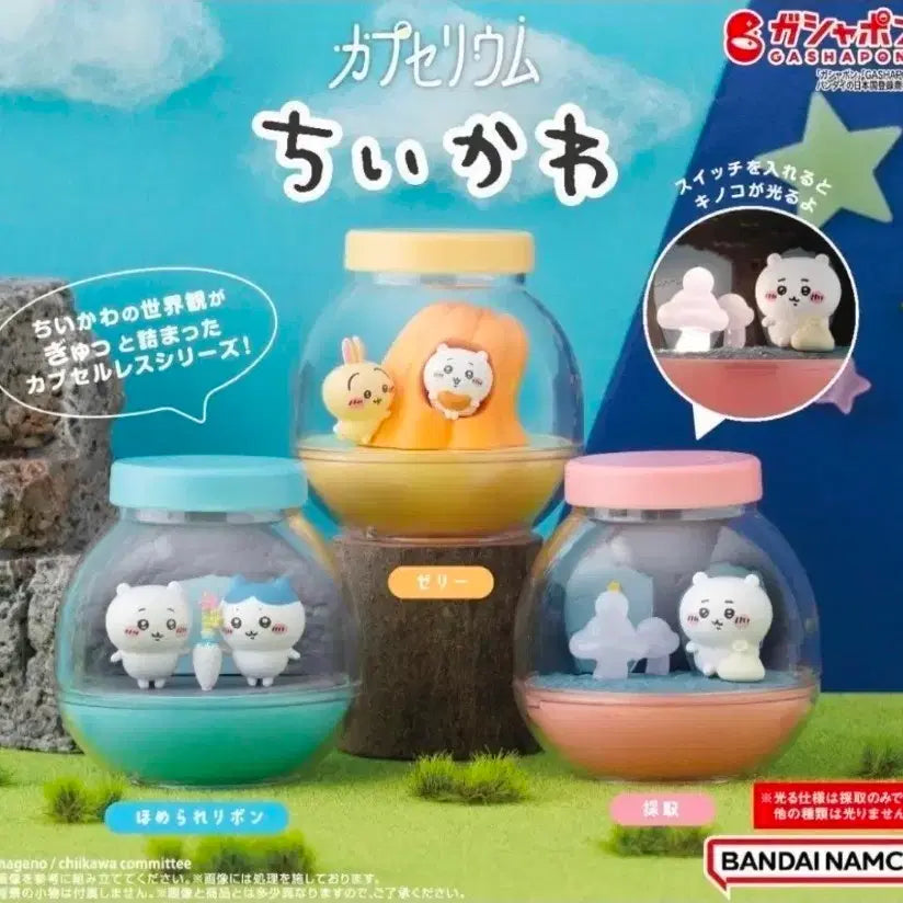 [BUNJANG] Chiikawa Capsuleum Terrarium Full Set (Sealed) / 미개봉) 치이카와 캡슐리움 테라리움 풀세트