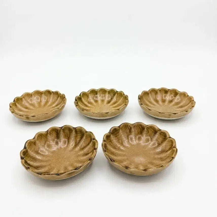 [BUNJANG] Seto Ware 5-Piece Serving Plate Set / 일본 세토야키 다식접시 5P셋트,차도구,다도구