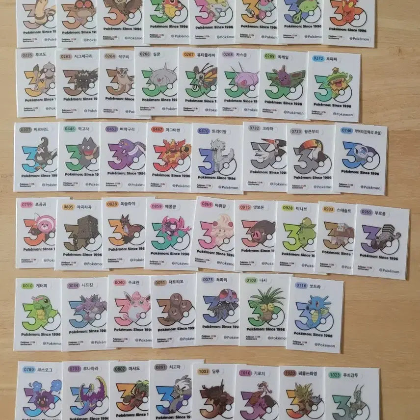 [BUNJANG] Pokemon 30th Anniversary Logo Seal / 포켓몬 띠부씰 30주년 로고씰 판매/교환