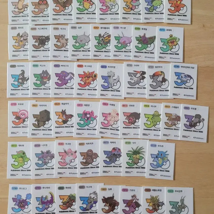 [BUNJANG] Pokemon 30th Anniversary Logo Seal / 포켓몬 띠부씰 30주년 로고씰 판매/교환