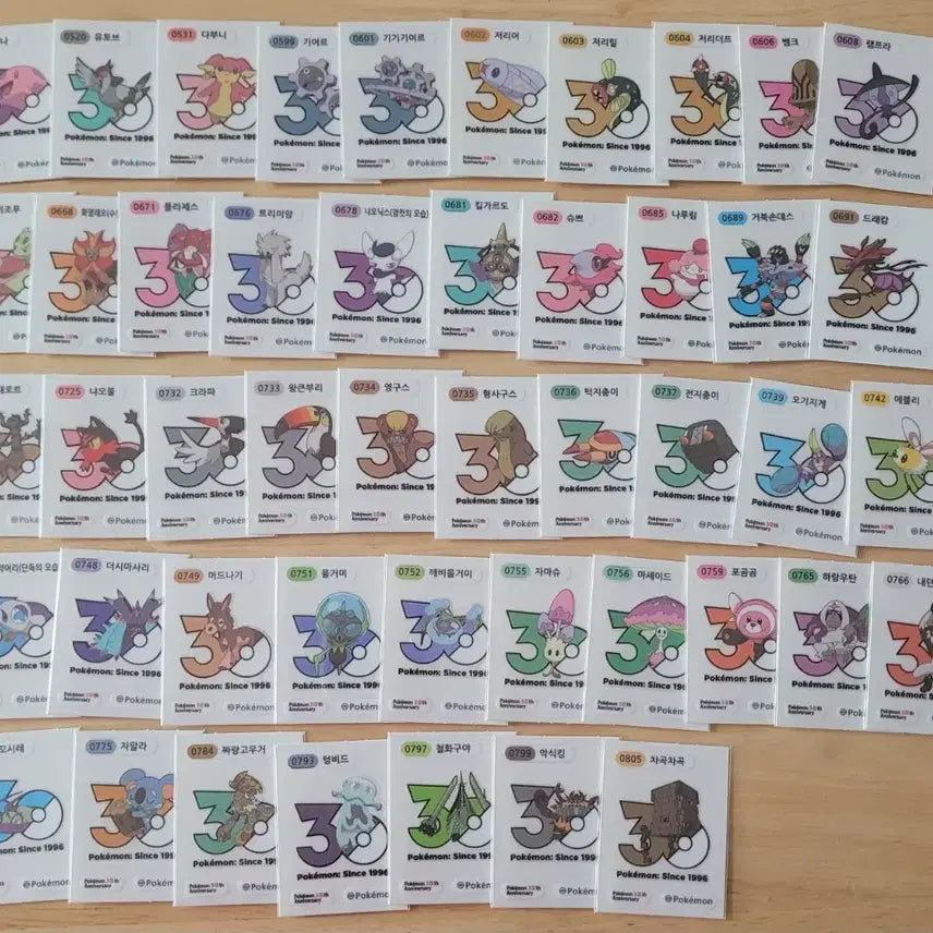 [BUNJANG] Pokemon 30th Anniversary Logo Seal / 포켓몬 띠부씰 30주년 로고씰 판매/교환