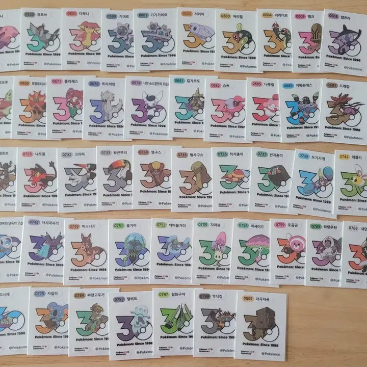[BUNJANG] Pokemon 30th Anniversary Logo Seal / 포켓몬 띠부씰 30주년 로고씰 판매/교환