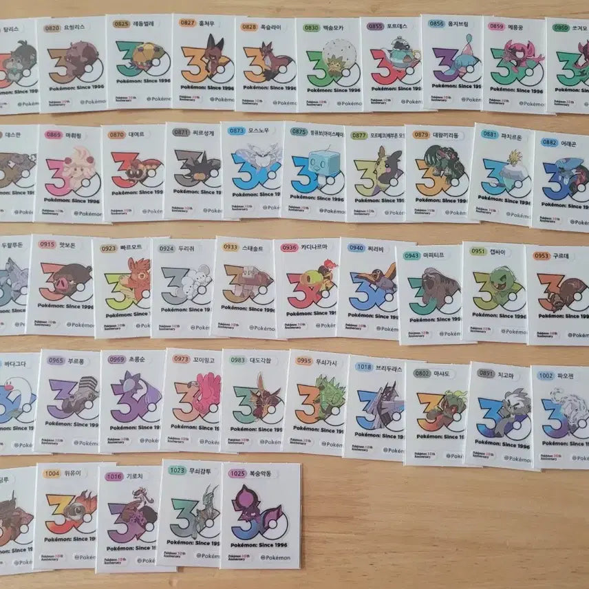 [BUNJANG] Pokemon 30th Anniversary Logo Seal / 포켓몬 띠부씰 30주년 로고씰 판매/교환